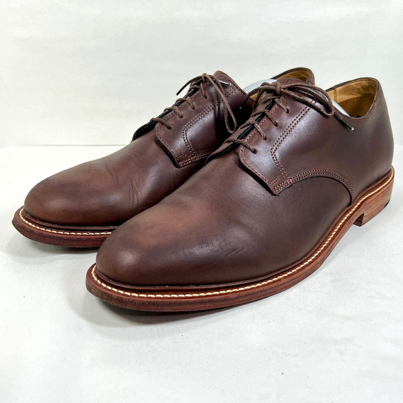 Classic Brown Leather Derby Shoes - Picture 2 of 11
